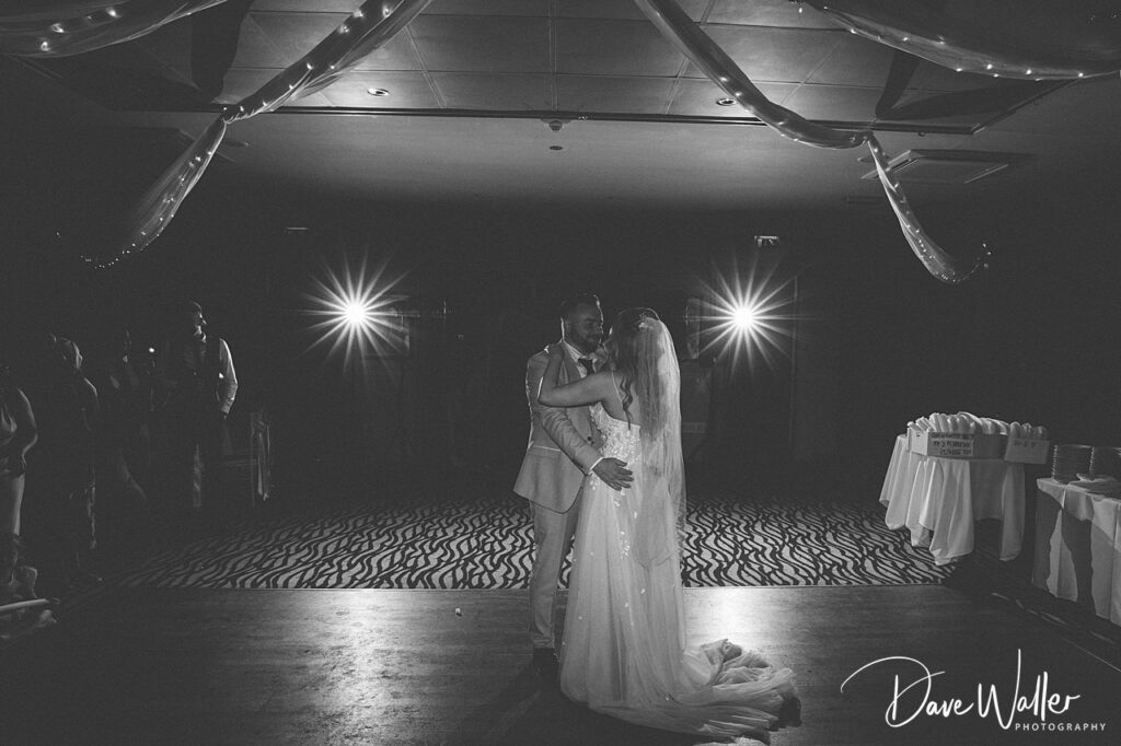 Couple's first dance on wedding day